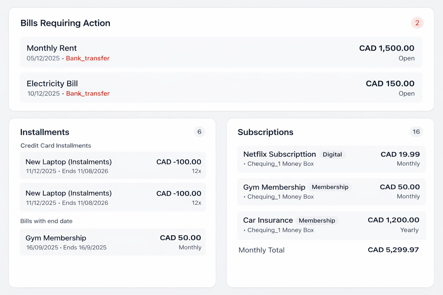Advanced Dashboard Widgets (Soon)